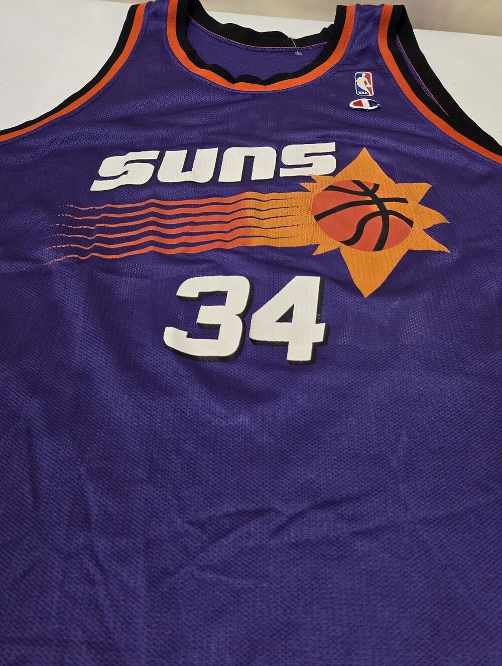 VTG 90s Champion Phoenix Suns Charles Barkley #34 Jersey Purple Size 48